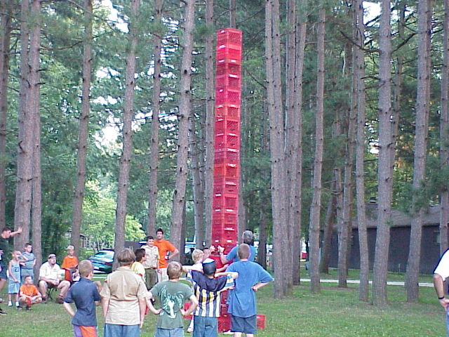 Crate stacking competition